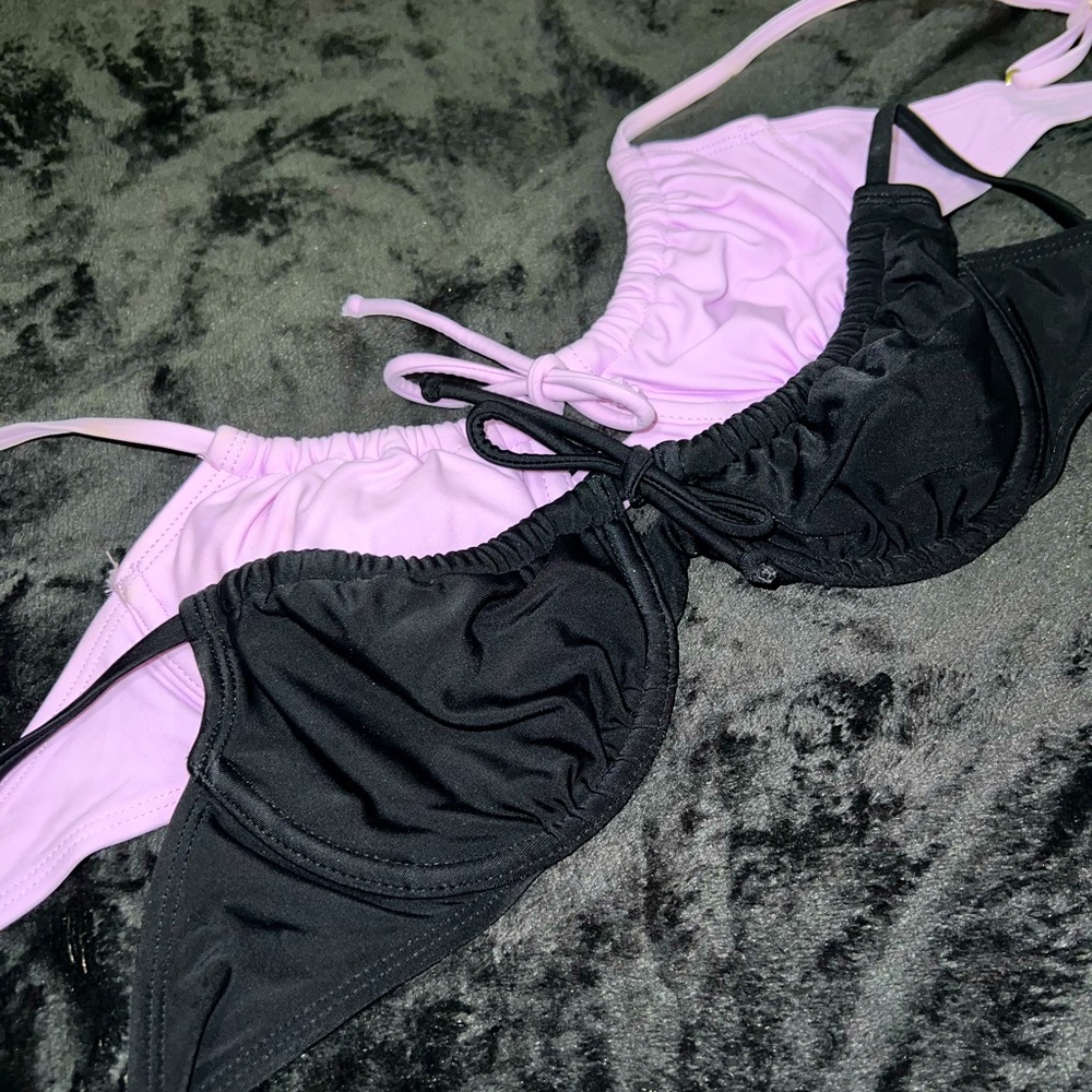 Black and Purple Bikini Tops